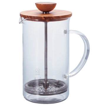 Hario THW-4-OV Olive Wood Tea Press, 20 oz., Clear - Default Title