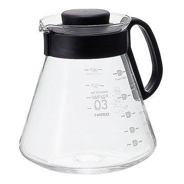 Hario XVD-80B V60 Glass Coffee Server, 27 oz., Clear - Default Title