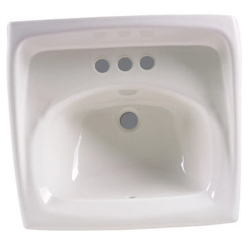 American Standard China Wall-Mount Lavatory, 18 1/4" x 21 1/4", White - 4"