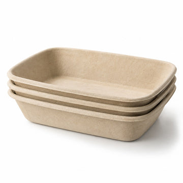 New Roots Bamboo Food Tray, Beige