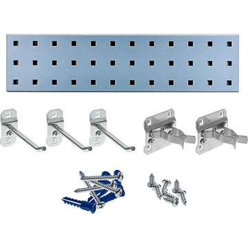 Triton Products Steel Pegboard Strip, 18" Wide - Silver