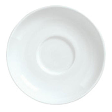 Libbey 911194031 Reflections Porcelain Tea Saucer Coupe, 5 7/8" Diameter, White, 36/Case - Default Title