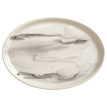 Reserve by Libbey 999533008 Smoke Porcelain Platter, 9 1/2" x 13", 12/Case - Default Title