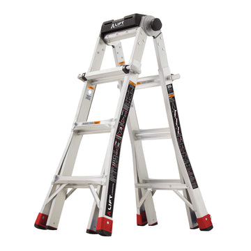 Lift Ladders LLPXT-15-COM Aluminum Step Ladder, 22 7/16" Wide, Silver - Default Title