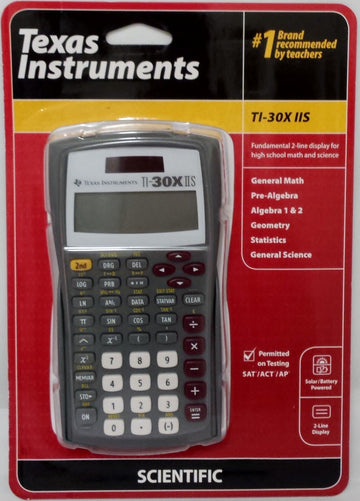 TI-30X IIS 2-Line Scientific Calculator by Texas Instruments – flannel, Grey, Model 30XIIS/TBL/1L1/AG