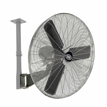Deluxe Ceiling Mount Fan by Global Industrial – 38"L x 28.5"W x 7"H, Alloy Steel, Black/Gray/Silver, Model 795973