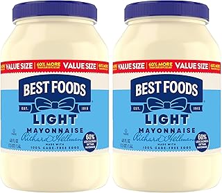 Best Foods Creamy Light Mayonnaise Light Mayo Made with Cage Free Eggs 48 Fl oz (Pack of 2)