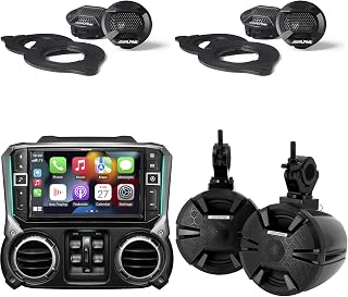 Alpine i509-WRA-JK 9" Multimedia Receiver w/ (2 Pair) SPV-10TW-WRA & SPV-65RGB-CAN Wrangler Bundle