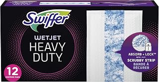 Swiffer Wetjet Hardwood Floor Cleaner Spray Mop Pad Refill, 12 Count (Pack of 4)