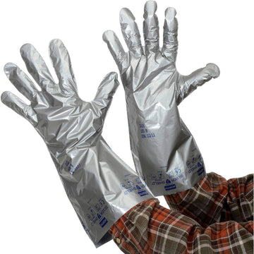 Silver Shield®/4H® Gloves - silver shield unique flexible film glove len14. by NORTH – 9, 5 layer PE and EVOH Construction, Silver, Model SSG/9