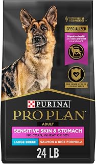 Purina Pro Plan Sensitive Skin & Stomach Large Breed Dog Food, 24 lb Bag