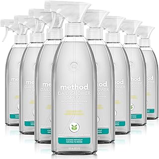 Method Daily Shower Cleaner Spray, Eucalyptus Mint Scent, 28 fl oz, 8 Pack