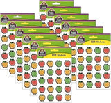 Teacher Created Resources Dotty Apples Stickers, 120 Per Pack, 12 Packs