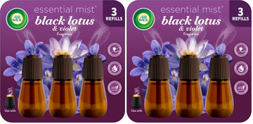 Essential Mist Scented Oil Air Freshener Diffuser Refills by Air Wick – 3 Count (0.67 fl oz Each, Pack of 2), Violeta, Pack of 2, Model 6233800135