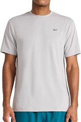 Reebok Men's Force Short Sleeve Crewneck T-Shirt, Standard Fit, Lightweight Super Stretch Poly Square Hole Mesh Fabric