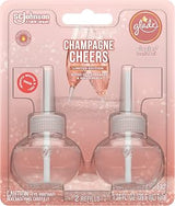 Glade PlugIns Refills Air Freshener, Scented and Essential Oils for Home and Bathroom, Champagne Cheers, 1.34 Oz, 2 Count