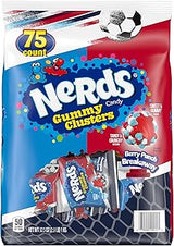 Nerds Gummy Clusters Berry Punch Breakaway Candy, 37.5 oz, 75 Ct | Limited edition summer flavor, crunchy gummy texture, individually wrapped treat packs, party, sharing, bulk