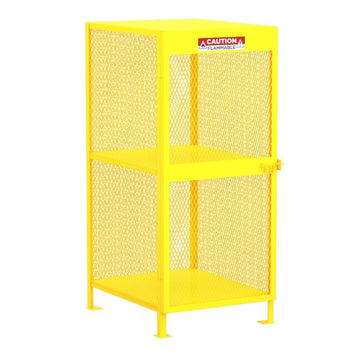 Valley Craft F89047 Steel Gas Cylinder Cabinet, 8 Gas Cylinders, Yellow - Default Title