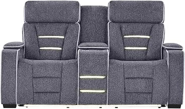 U1895 Grey P2 Console Reclining Loveseat With IS and LED