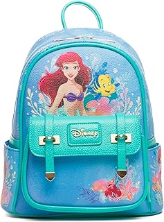 Wondapop Disney The Little Mermaid Ariel 11" Vegan Leather Mini Backpack