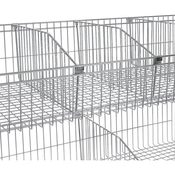 Wire Basket Shelf by Global Industrial – 18"L x 48"W x 10"H, 300.0 pounds, Alloy Steel, Chrome, Model WB1848C