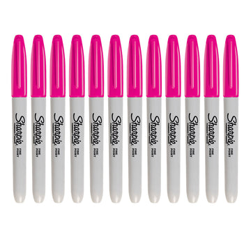 Permanent Marker by Sharpie – 1 Count (Pack of 12), Metal, Magenta, Pack of 12, Model 32081
