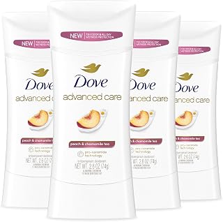 Dove Advanced Care Antiperspirant Deodorant Peach & Chamomile 2.6 oz 4PK