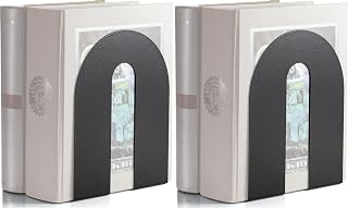 Officemate Heavy Duty 10" Bookends, Non-Skid Base, Black, Pair (93142) (Pack of 2)