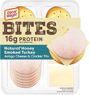 Oscar Mayer Bites, Honey Smoked Turkey, Asiago Cheese & Cracker Kit, 3.3 oz