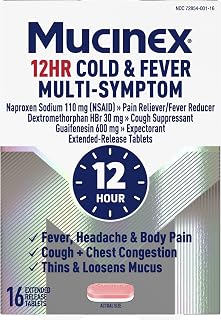 Mucinex 12Hr Cold and Flu Medicine for Adults, All Day Relief, 16 Tablets