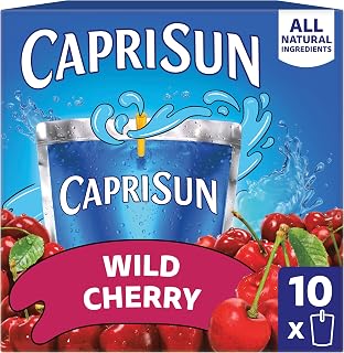 Capri Sun Juice Drink Blend, 10 ct Box Wild Cherry, 6 fl oz Pouches