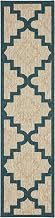 Oriental Weavers Latitude Indoor/Outdoor Rug - 804I3-1'10" x 7'6" - in Grey/Teal - Moroccan Style, Water, Stain and Fade Resistant, Hose Clean, Patio, Outdoor Living Area Rug