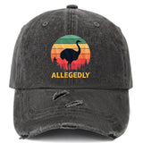 Allegedly Emu Hat for Women Funny Baseball Cap Funny Gifts for Men by Circuframe – One Size, Cotton, Allblack