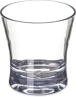 Carlisle FoodService Products Alibi Rocks Glass for Restaurant, Kitchen, and Bar, Plastic, 9 Ounces, Clear