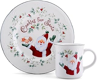 Pfaltzgraff Winterberry "Cookies And Milk For Santa" Set