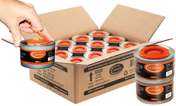 Resealable-Wick Chafing Fuel Cans by Luminar – 6 HOUR, Aluminum, Pack of 24, Pack of 24, Model Fuel Cans 24,6
