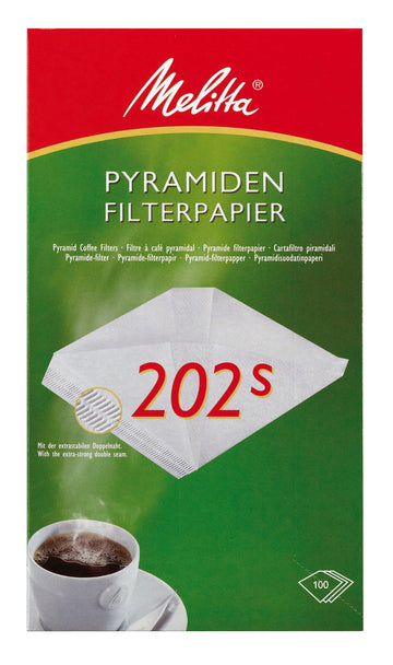 filter paper 202 S Pyramid by Melitta – 202s, Paper, White, Pack of 5, Model 4024472145768