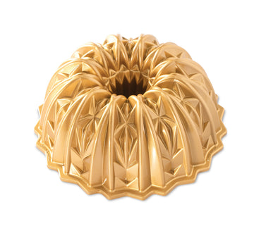Cut Crystal 10-Cup Bundt Pan by Nordic Ware – 10 cups, Aluminum, Gold, Model 92893AEU