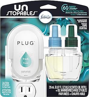 Febreze Unstopables Fresh Pluggable Scented Oil Refill with Warmer Air Freshener (1 Count, 0.87 Oz)