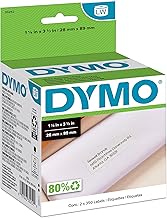 DYMO Authentic LW White Mailing Address Labels, For LabelWriter Label Printers, 1-1/8" x 3-1/2", 2 Rolls of 350 (700 Total)