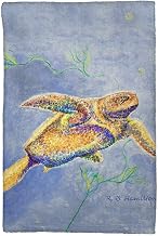 Pointillist Sea Turtle Kitchen Towel - 16x25
