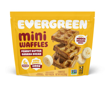 Peanut Butter Banana Bread Waffles by Evergreen – 9 Ounce (Pack of 1), Model 0860001627220