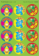 Trend Enterprises T-83300 Can-do Crayons/Fruit Punch Stinky Stickers, 48 Count, Multicolor, 1.25"