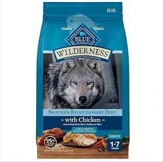 Blue Buffalo Wilderness Chicken Large Breed Healthy Weight Dog Food, 28 lb