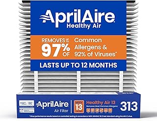 313 Replacement Filter for AprilAire Whole House Air Purifiers - MERV 13, Healthy Home Allergy, 20x20x4 Air Filter (Pack of 1)