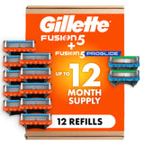 Fusion5 and ProGlide Men's Razor Blade Refills by Gillette – 12 Count (Pack of 1), Model 625ADA