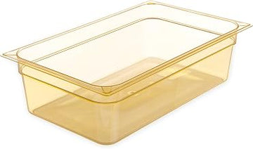 Carlisle FoodService Products High Heat Food Pan, Full Size Food Storage Container for Serving Hot or Cold Food, 19.4 Qt, 1 Count, Amber