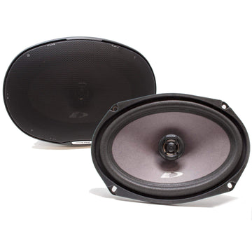 6x9 2-Way Coaxial Speakers (Pair) by Alpine – Long Fiber Natural Pulp, High Polymer Foam, black, Model SXE-6926S