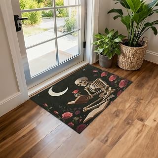 JUNZAN Soft Faux Lambskin Plush Non Slip Rubber Back Floor Rug One Size