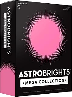 Astrobrights Mega Collection, Colored Paper, Neon Pink, 625 Sheets, 24 lb/89 gsm, 8.5" x 11 - MORE SHEETS! (91673)